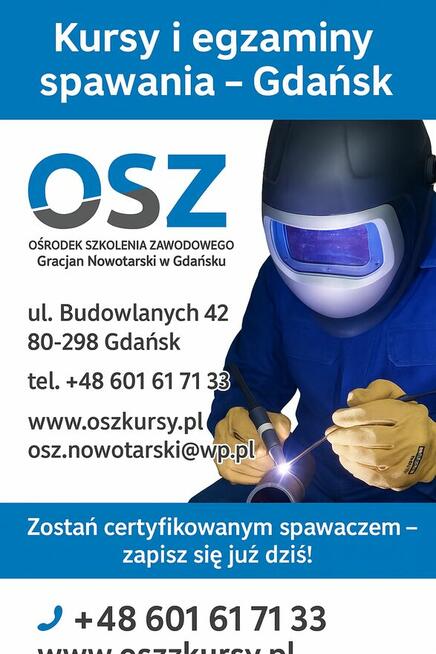 Szkolenia spawaczy, egzaminy spawania