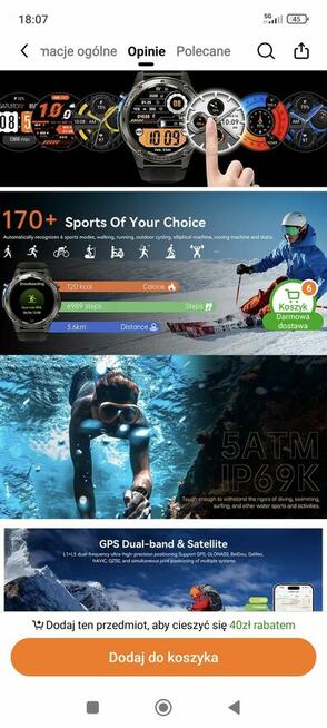 smartfon GPS zegarek