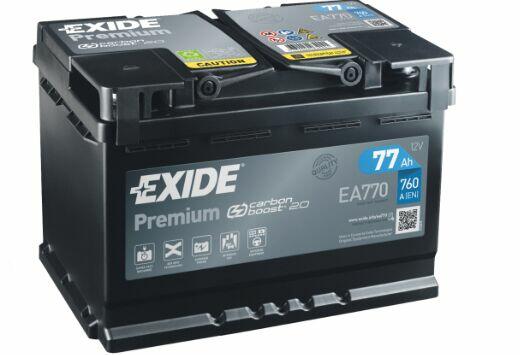 Akumulator 77Ah 760A EA770 Exide Premium-DARMOWY DOWÓZ