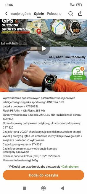 smartfon GPS zegarek
