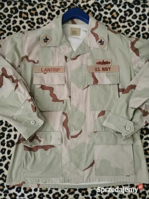 Bluza US NAVY ARMY Camo Beżowa Pustynna Khaki L/XL Jak Nowa