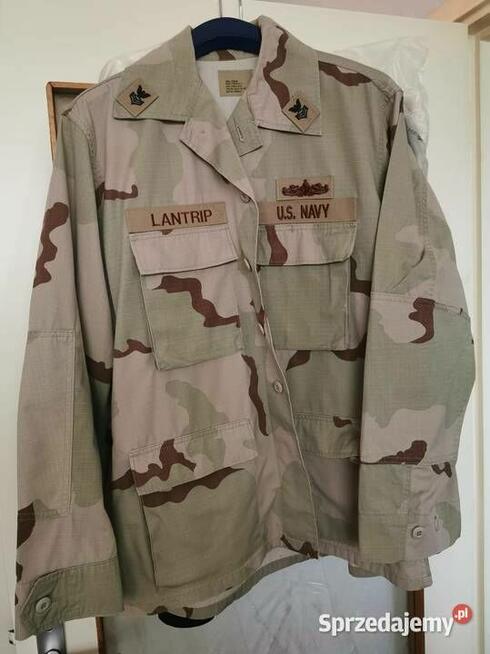 Bluza US NAVY ARMY Camo Beżowa Pustynna Khaki L/XL JAK NOWA