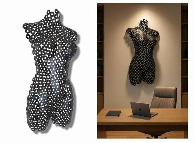 Rzeźba metal ścienna loft metaloplastyka na ścianę