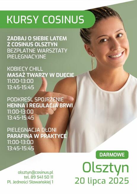 Bezpłatne warsztaty pielęgnacyjne – Cosinus Olsztyn