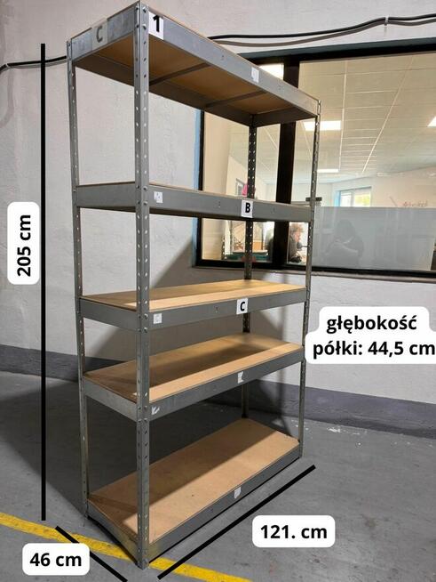 Regał metalowy magazynowy sklep biuro garaż piwnica