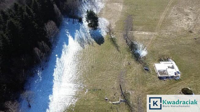 Działka inwestycyjna Odrzykoń gm. Wojaszówka, Leśna