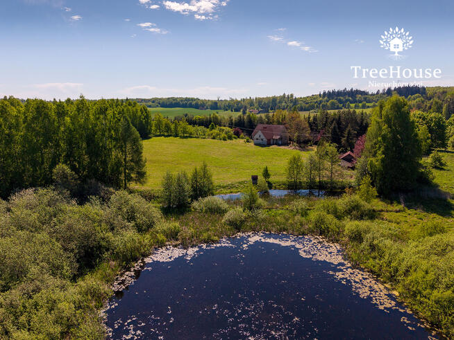 Działka z domem i lasem – 1,69 ha, Polejki