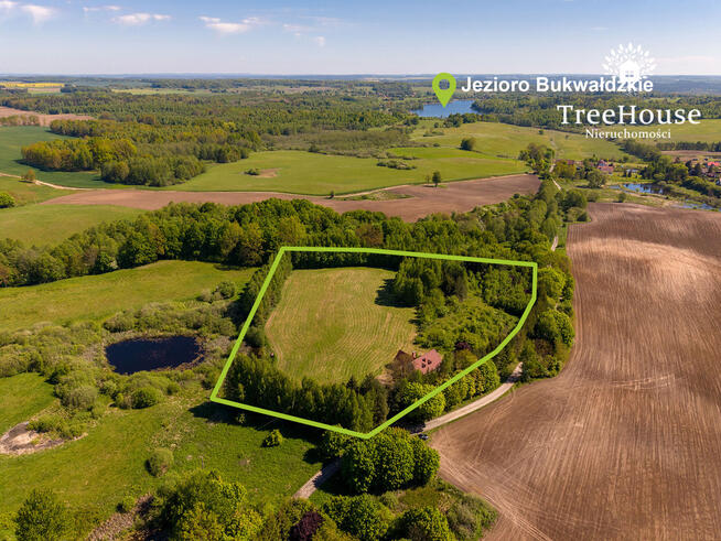 Działka z domem i lasem – 1,69 ha, Polejki