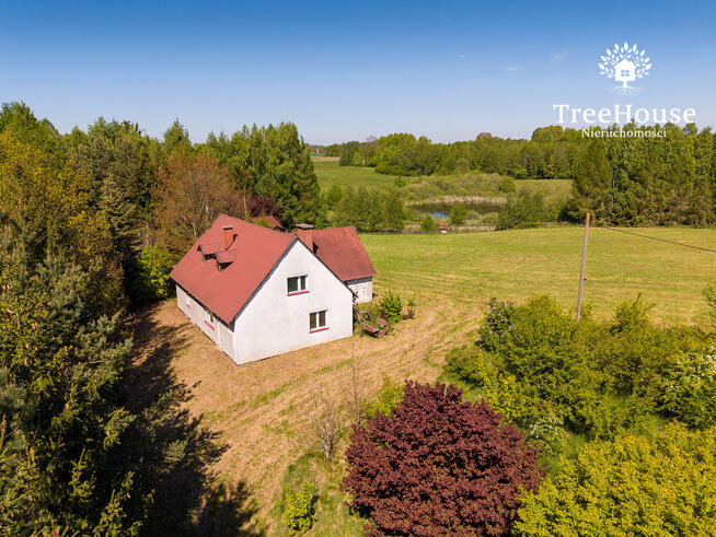 Działka z domem i lasem – 1,69 ha, Polejki