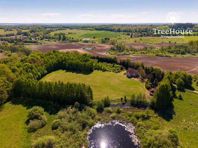 Działka z domem i lasem – 1,69 ha, Polejki
