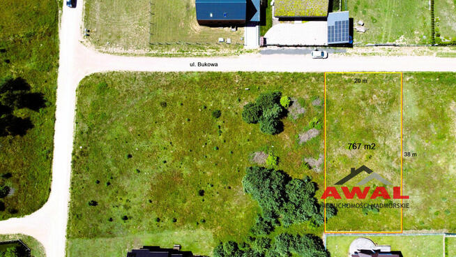 Działka budowlana Mieroszyno gm. Puck, Bukowa