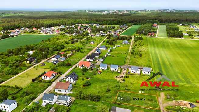 Działka budowlana Mieroszyno gm. Puck, Orchidei