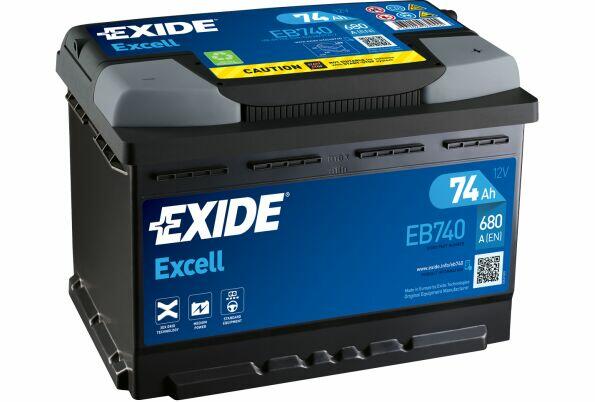 Akumulator 74Ah 680A EB740 Exide Excell EN-DARMOWY DOWÓZ