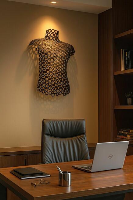 Rzeźba metal ścienna loft metaloplastyka na ścianę prezes dy