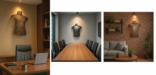 Rzeźba metal ścienna loft metaloplastyka na ścianę