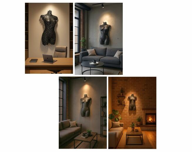 Rzeźba metal ścienna loft metaloplastyka na ścianę prezes dy