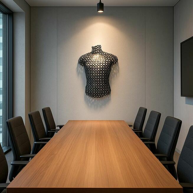 Rzeźba metal ścienna loft metaloplastyka na ścianę prezes dy