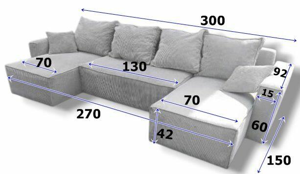 Narożnik ERYK UDUŻY pojemnik funkcja spania PRODUCENT