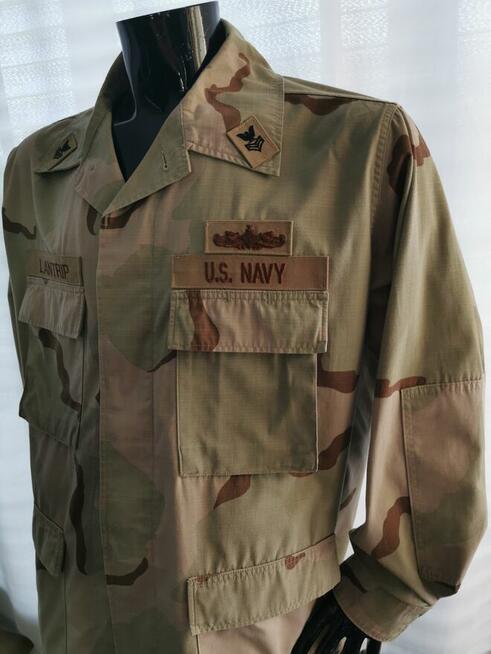 Bluza US NAVY ARMY Camo Beżowa Pustynna Khaki L/XL JAK NOWA