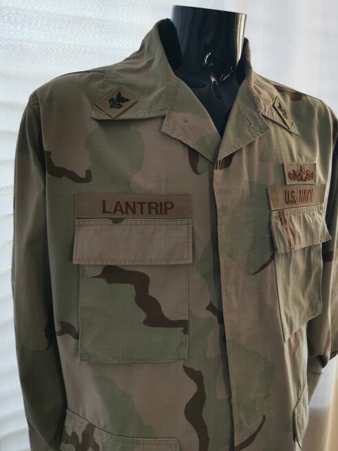 Bluza US NAVY ARMY Camo Beżowa Pustynna Khaki L/XL JAK NOWA