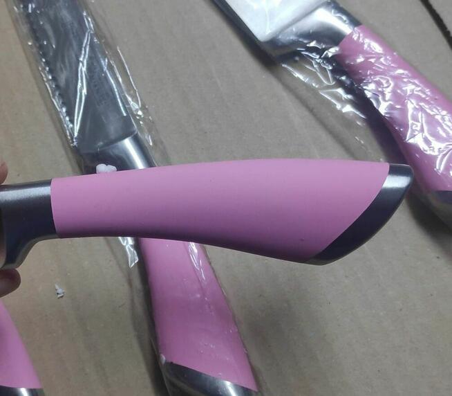 Komplet noży w wachlarzu brak 1 szt noże stalowe