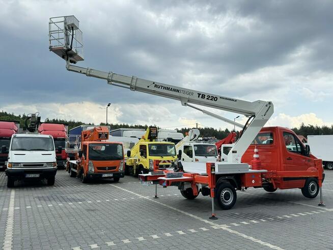 Mercedes Sprinter Podnośnik Koszowy 22m RUTHMANN TB 220 Zwyżka Palfinger Wumag GSR P7