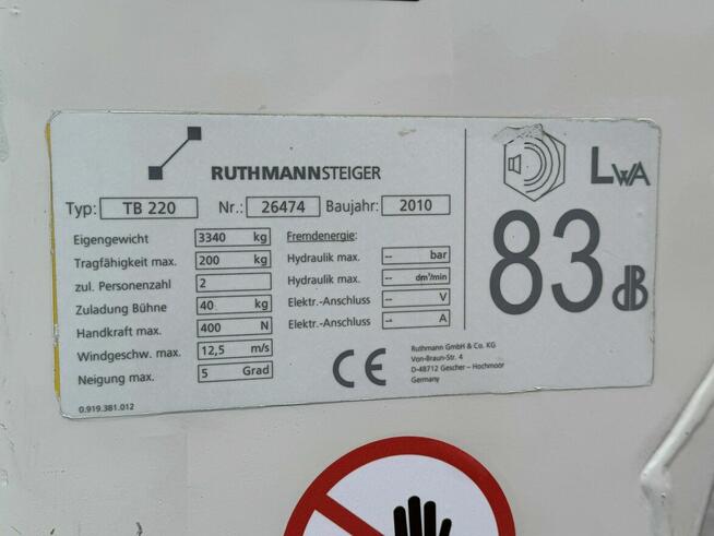 Mercedes Sprinter Podnośnik Koszowy 22m RUTHMANN TB 220 Zwyżka Palfinger Wumag GSR P7