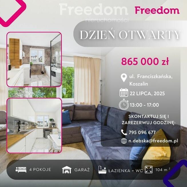 Idealne Mieszkanie - 4 Pokoje, Garaż, Garderoba
