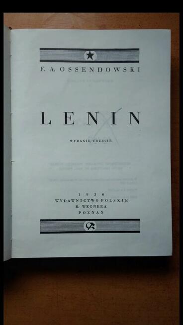 Książka Lenin F.A Ossendowski