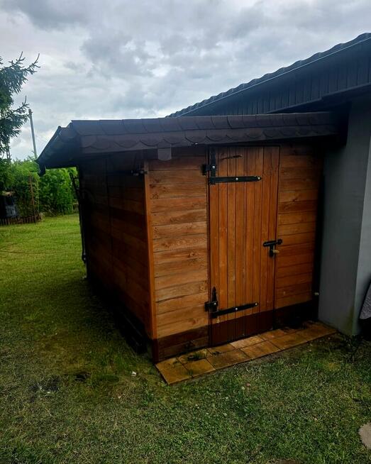 Działka ROD 1000m² – altana murowana, kominek, TV, basen, mo