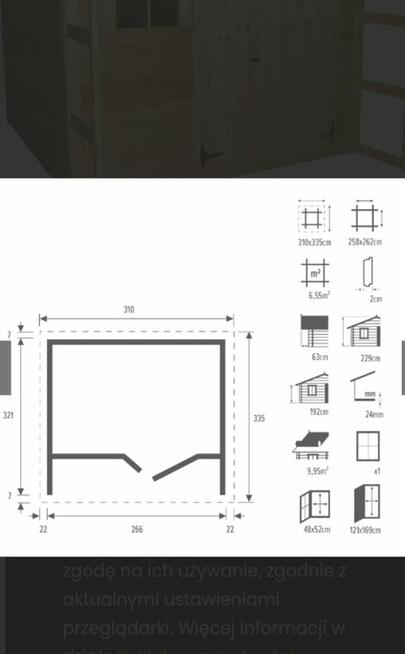 Nowy domek narzędziowy ogrodowy 6.5m²