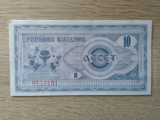 Banknot 10 dinarów Macedonia