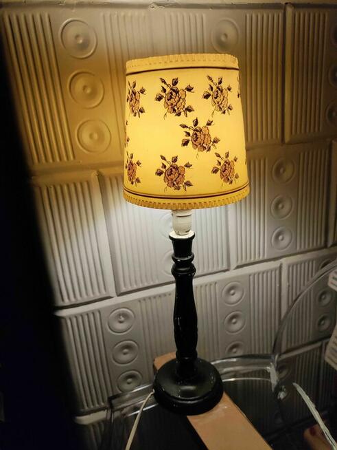 Lampka Nocna lampa stołowa biurkowa drewniana z drewna