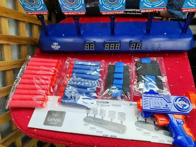 Tarcza Cyfrowa Nerf Strzelecka Rzutki Pistolet Wyrzutnia