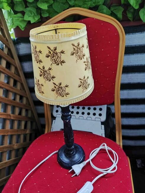 Lampka Nocna lampa stołowa biurkowa drewniana z drewna