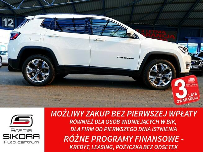 Jeep Compass ACC+El.Klapa 3Lata GWARANCJA I-wł Kraj Bezwypad 4x4 170KM LIMITED F23%