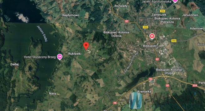 Działka budowlana Rukławki gm. Biskupiec,