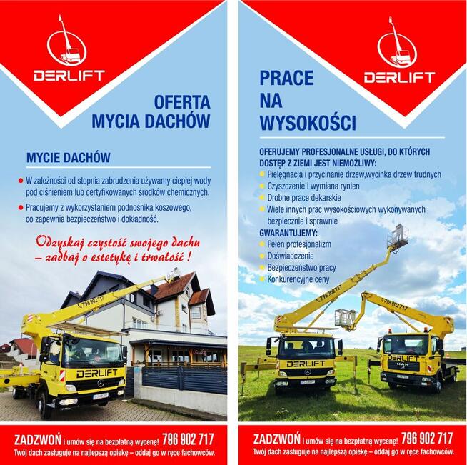 Mycie dachów / usługi wysokościowe