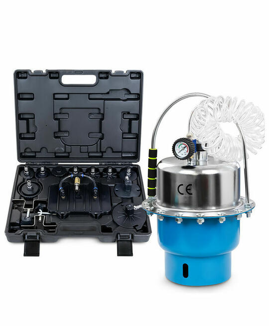 Urządzenie do wymiany płynu hamulcowego z adapterami