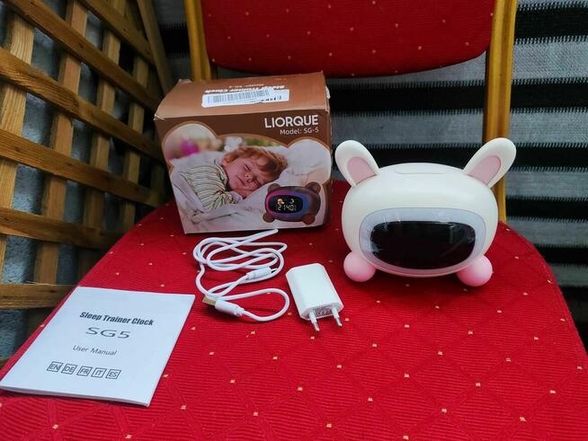 Zegar Budzik Lampka Lampa Nocna LED dla Dziecka Pozytywka