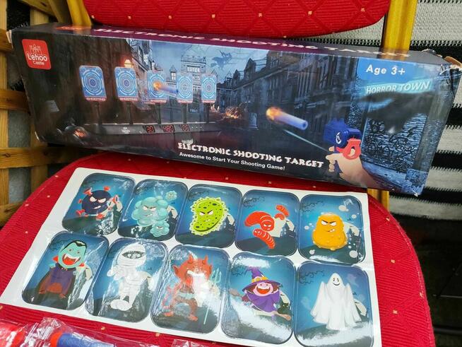 Tarcza Cyfrowa Nerf Strzelecka Rzutki Pistolet Wyrzutnia