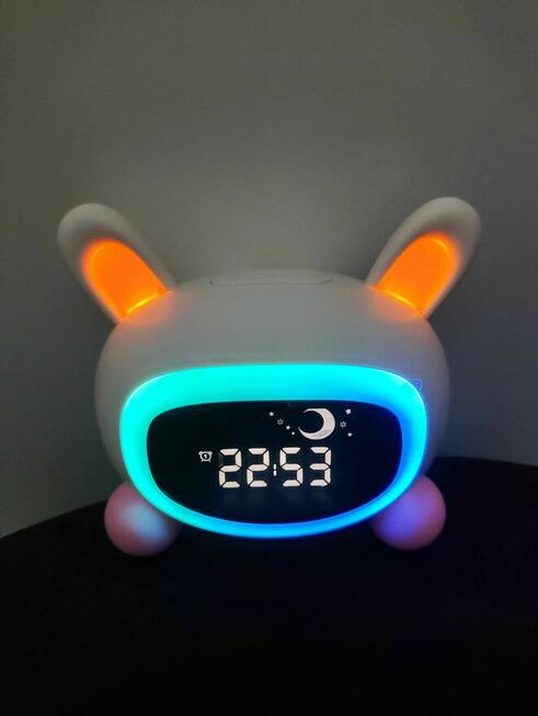 Zegar Budzik Lampka Lampa Nocna LED dla Dziecka Pozytywka