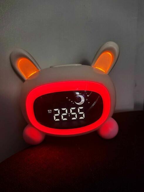 Zegar Budzik Lampka Lampa Nocna LED dla Dziecka Pozytywka