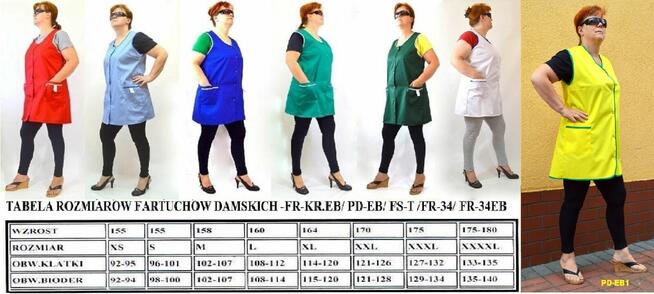Fartuchy Damskie ronbocze PD-EB2 Rates