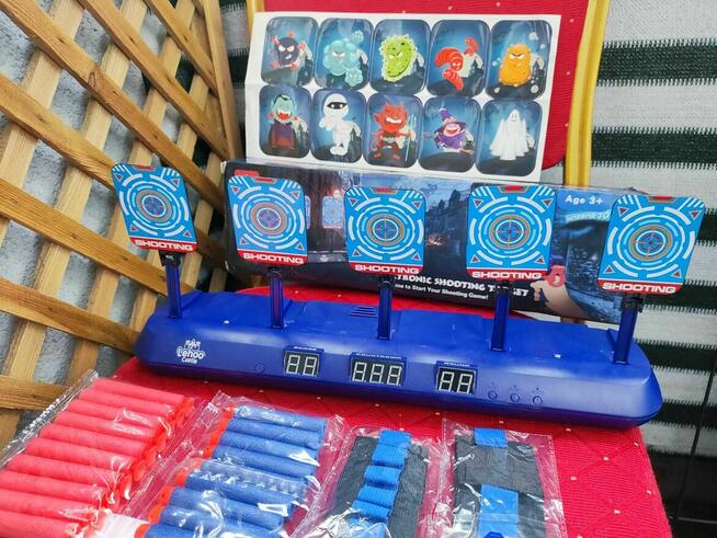 Tarcza Cyfrowa Nerf Strzelecka Rzutki Pistolet Wyrzutnia