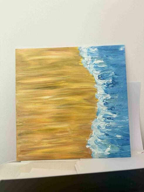 Obrazy ręcznie malowane, akryl 25*25