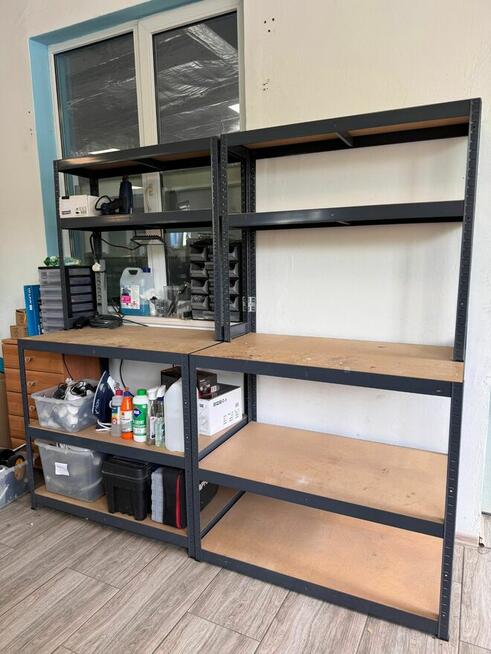 Regał metalowy z blatem roboczym Stół do pakowania schodkowy