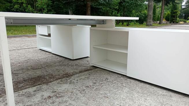 Biurko dwustanowiskowe białe 160x80 Biurka tup BENCH biuro d