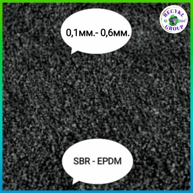 Granulat gumowy 0,1-0,6mm SBR EPDM, RUBBER GRANULES