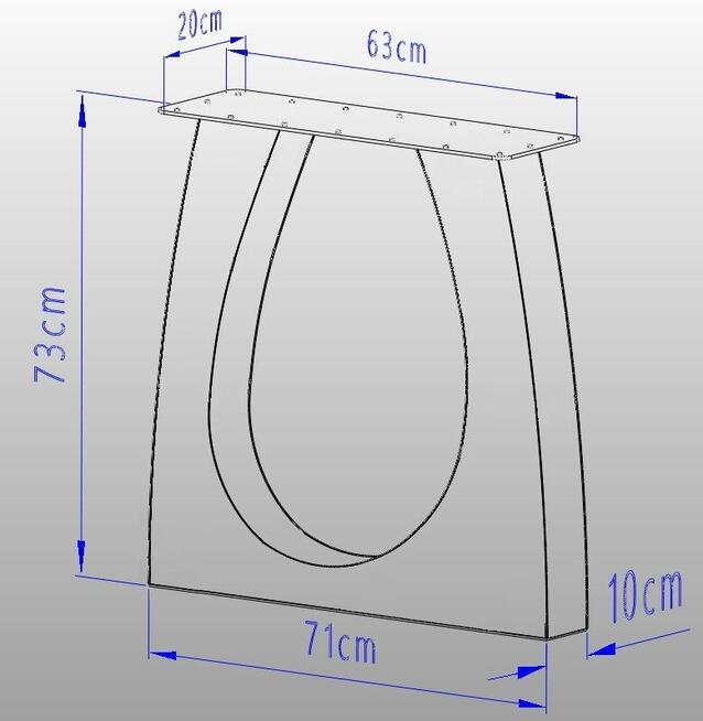 Nogi stołu 3D meble pająk rama biurka stolika noga glamour